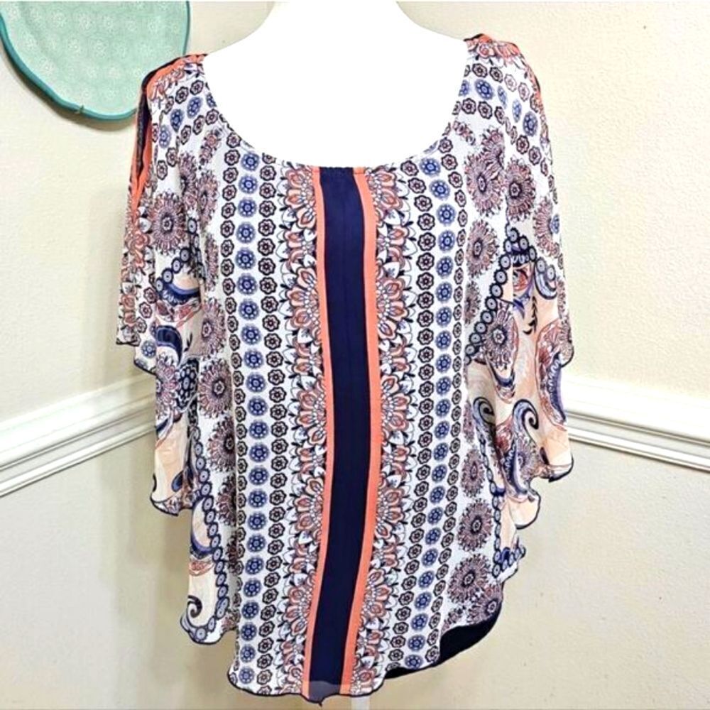 NWOT Batwing Layered Sleeveless Top